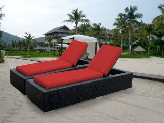 Genuine Ohana Outdoor Patio Wicker Furniture 2 Pc Set Chaise Lounge : Outdoor And Patio Furniture Sets : Patio, Lawn & Garden