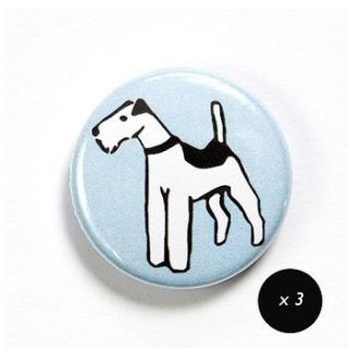 set of three wire fox terrier magnets by forever foxed