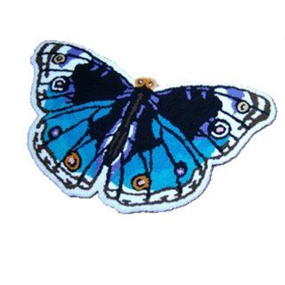 Blue Rugs of Butterfly Shape   Handmade Rugs