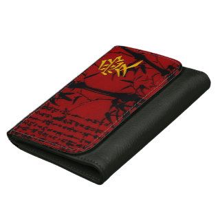 Love Joy Kanji Red Women's Wallets