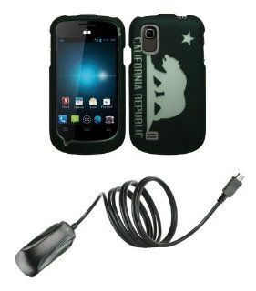 ZTE Prelude (AIO Wireless)   Accessory Combo Kit   California Republic Bear Design Shield Case + Atom LED Keychain Light + Micro USB Wall Charger Cell Phones & Accessories