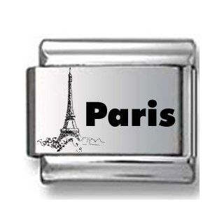Paris Eiffel Tower Laser Italian Charm: Jewelry