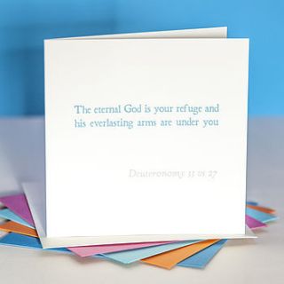 'god is your refuge' bible verse card by belle photo ltd