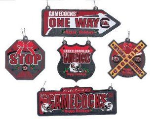 South Carolina Gamecocks Metal Street Sign Christmas Ornaments 5 Pack : Decorative Hanging Ornaments : Sports & Outdoors