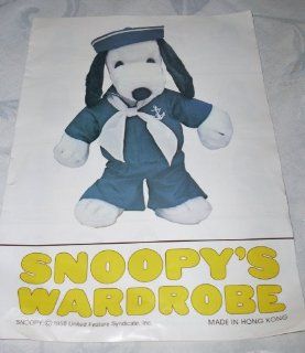 Peanuts Snoopy's Wardrobe for 18" Plush Snoopy   Navy Sailor Outfit: Toys & Games