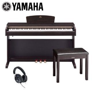 Yamaha YDP 162R 88 Key Digital Piano with Bench, Earbuds, Mighty Bright, Polish Cloth and ChromaCast Musicians Gear Bag: Musical Instruments