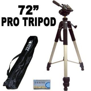 Professional PRO 72" Super Strong Tripod With Deluxe Soft Carrying Case For The JVC Everio GZ HD320, HD300, HM200, MS130, MS120, MS100, MG255, MG155, MG130 High Definition Camcorders  Hd Everio Video Camera Tripod  Camera & Photo