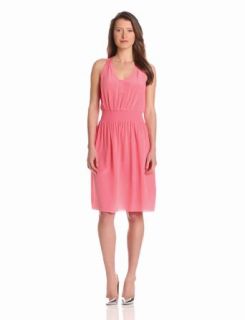 Rebecca Taylor Women's Eyelet Silk Smocked Waist Dress, Bright Pink, 6 at  Womens Clothing store