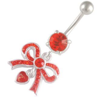 14 Gauge 1.6mm 3/8 10mm cute dangle belly rings navel bar surgical steel unique button AWNV Body Piercing Jewelry