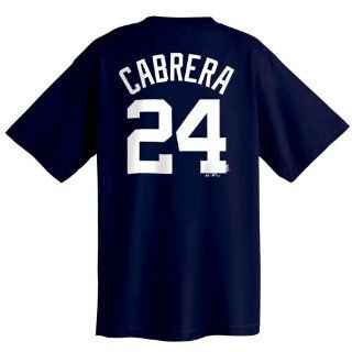 MLB Detroit Tigers Miguel Cabrera Name and Number T Shirt, Dark Blue  Sports Fan T Shirts  Sports & Outdoors