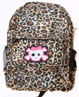 Clover Cheetah Print Backpack   Cute Skull 96: Clothing