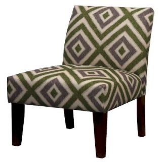 Skyline Upholstered Chair: Avington Upholstered Slipper Chair   Gray/Green
