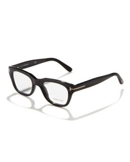 Unisex Semi Squared Fashion Glasses, Shiny Black/Rose Golden   Tom Ford