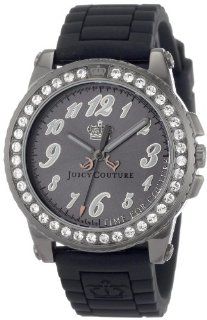Juicy Couture Women's 1900794 Pedigree Black Jelly Strap Watch: Watches