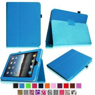 Fintie Folio Case for Apple iPad 1 1st Generation Slim Fit Vegan Leather Stand Cover with Stylus Loop   Blue : Patio, Lawn & Garden