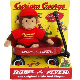 Radio Flyer Little Red Wagon   Curious George Monkey Bean Bag Plush Toy: Toys & Games