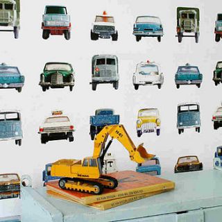 studio ditte vintage car wallpaper by catkin collection
