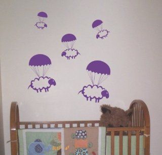 Parachuting Sheep Decals Stickers Wall Art Graphic Baby Room Count Cute Animal Nursery Boy Girl Sleep Bedtime   Wall Decor Stickers  