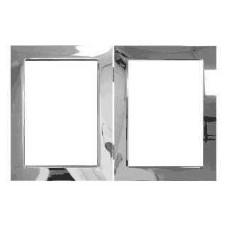 'Brite' hinged duo in solid fine pewter by Empire Silver   4x6: Camera & Photo