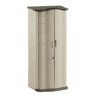 Rubbermaid FG374901OLVSS Outdoor Storage Shed, Vertical, 6 foot by 2 1/2 foot (17 cubic foot capacity) : Storage Cabinet : Patio, Lawn & Garden