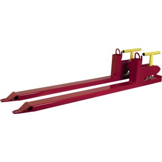 Load-Quip Steel Bucket Forks — 2600-Lb. Capacity, Red, Model# 29211789  Bucket Accessories
