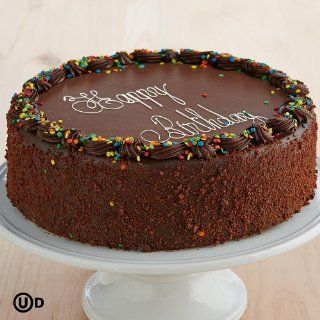 Personalizable 10" Three Layer Chocolate Birthday Cake : Grocery & Gourmet Food