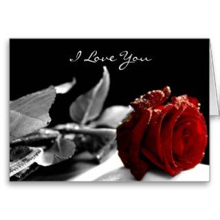 Red Rose "I love You" with Chinese Love Quote Card