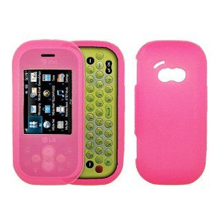 Pink Soft Silicone Gel Skin Case Cover for LG Neon GT365: Cell Phones & Accessories