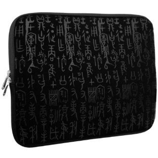 14 inch Chinese Small Seal Script Xiaozhuan Character Black Notebook Laptop Sleeve Bag Carrying Case for MacBook Acer ASUS Dell HP Sony Toshiba: Computers & Accessories