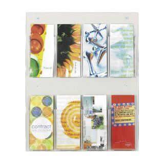 Safco 5673CL 8 Pocket Clear2c Plastic Wall Brochure & Pamphlet Rack from ABC Office   Office Racks And Displays