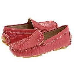 Amiana Kids 15/A001 (Youth) Rose Pink Croco Patent Loafers Amiana Kids Loafers
