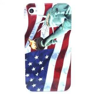 Statue of Liberty US USA National Flag Hard Housing Case Cover for iPhone 4 4S: Everything Else
