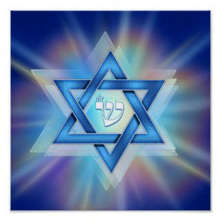 Radiant Star of David Poster Posters