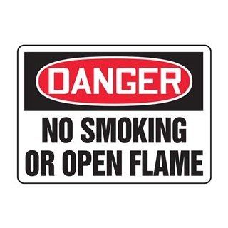 Danger No Smoking Sign, 10 x 14In, PLSTC