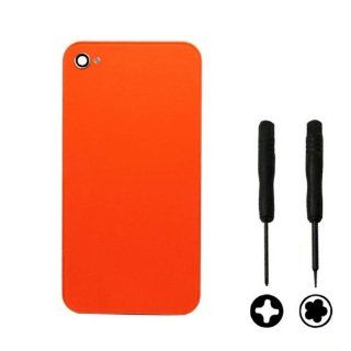 Amcctvshop 2014 Orange New Back Glass Rear Door Case Assembly Battery Cover for Apple Iphone 4 4g Cell Phones & Accessories