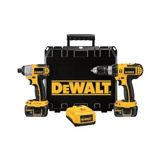 DEWALT Cordless Hammerdrill/Impact Driver Kit — 18V, Model# DCK266L  Combination Power Tool Kits