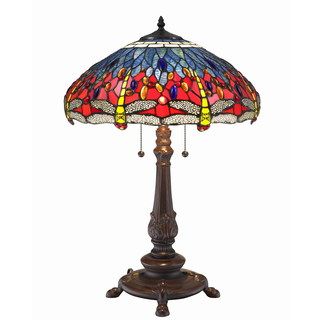 Tiffany Style Dragonfly Table Lamp Amora Lighting Tiffany Style
