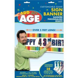 A Year to Celebrate Personalized Happy Birthday Banner 5 1/2ft: Health & Personal Care