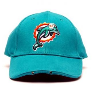 NFL Miami Dolphins Dual LED Headlight Adjustable Hat : Sports Fan Novelty Headwear : Clothing