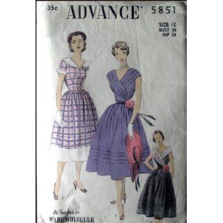 1951 3 Dress Patterns Advance Pattern Size 12 Number 12: Advance Pattern Company: Books