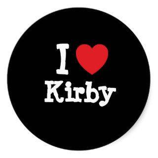 I love Kirby heart custom personalized Round Sticker