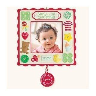 Hallmark 2008 Baby's First Christmas Photo Holder Cute As Button : Baby Keepsake Products : Baby