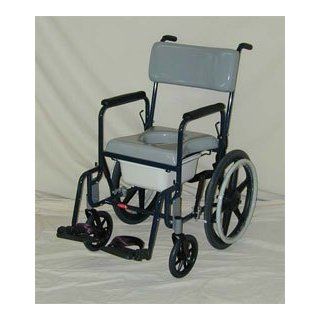 ACTIVEAID 480 Series Stainless Steel Shower Commode Chair w/20" Wheels Health & Personal Care