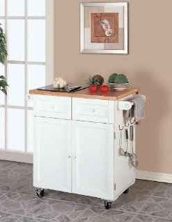 Antique White Kitchen Cart: Furniture & Decor