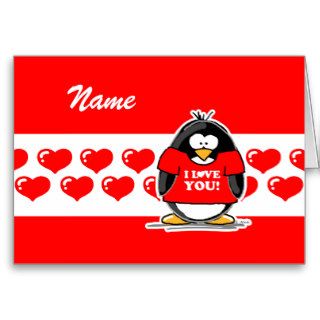 I Love You Penguin Card