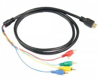 Fast shipping + Free tracking number HDMI Male to 5 RCA RGB AV Component Cable: Cell Phones & Accessories
