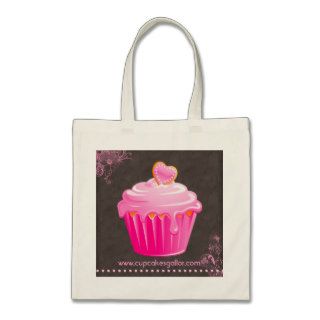 Bakery Cupcake pink floral heart Handbag Bags