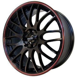 Maxxim Maze 17 Black Red Wheel / Rim 4x100 & 4x4.5 with a 40mm Offset and a 73.10 Hub Bore. Partnumber MZ77D04405: Automotive