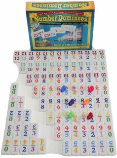 Dominoes Professional Mexican Train, Double 12 Set with Color Coded Numbers: Toys & Games