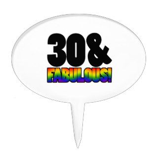 Fabulous Gay 30th Birthday Cake Topper